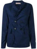 crinkled effect double breasted blazer