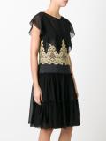 lace detail flared dress