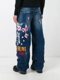 'Super Big' embroidered jeans
