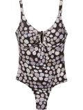 polka dot printed swimsuit