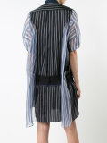 Short Sleeve Stripped Dress w Belt