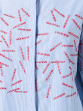 embroidered slit detail shirt 