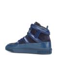 colour block hi-top sneakers