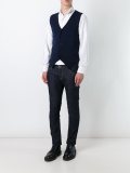woven button down waistcoat