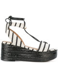 striped wedge sandals