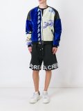 floral panel bomber jacket
