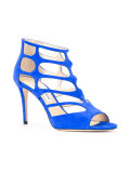 strappy peep-toe pumps
