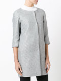 three-quarters sleeve midi coat