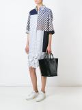 patchwork shirt dress