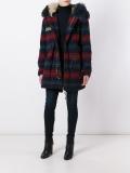 plaid hooded coat
