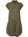 drawstring shirt dress