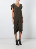 gathered hem dress