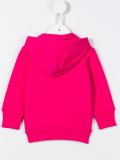 printed zipped hoodie