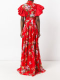 floral print ruffled dress