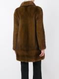 buttoned mid coat