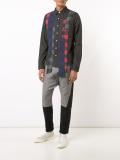 plaid longer stripes shirt