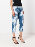 Glam Head bleached pattern jeans