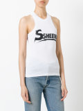 logo print vest 