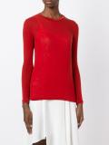 crew neck fine knit top