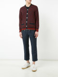 pinstriped crop trousers