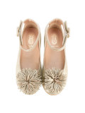 pom pom appliqué ballerinas