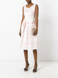 pleated flared dress