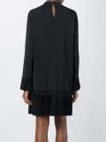 pleated detailing shift dress