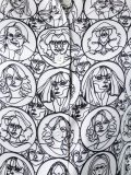 faces print shirt 