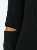 open elbows ribbed sweater