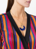 fluffy trim initial necklace