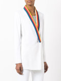 contrast lapel blazer