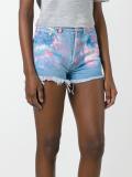 painted denim shorts 