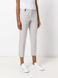 contrast trim cropped trousers 