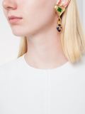 Gripoix heart CC logo clip-on earrings