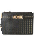 logo strap clutch