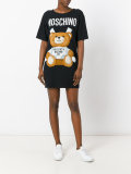 bear print T-shirt dress