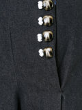 high waist wide leg button trousers