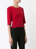ruffled hem blouse
