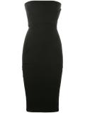 strapless fitted dress