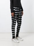 metallic 'bats' print sweatpants