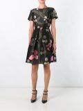 floral jacquard dress