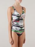 open back printed swimsuit