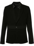 single button stripe blazer