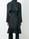 ruffle hem trench coat
