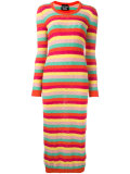 striped round neck dress