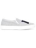 NY patch slip-on sneakers