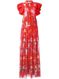 floral print ruffled dress