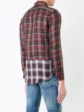panelled checked shirt
