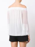 off-shoulders sheer blouse
