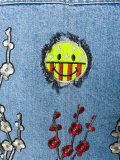patched denim gilet